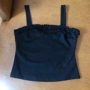 Glamorous Ruffle Black Tank Top -US SIZE 8 - NWT